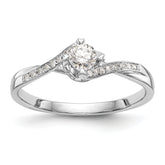 First Promise 10k White Gold 1/3 carat Lab Grown Diamond VS/SI+ G+ Complete Petite Engagement Ring